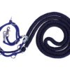 QHP Longeerhulptouw luxe Blauw/zwart | Minihorseshop