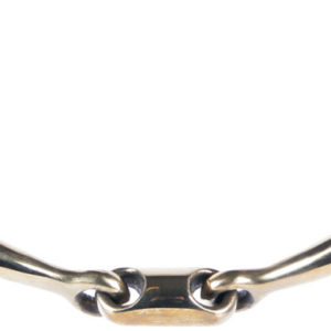 Harry's Horse Bustrens gold brass dubbelgebroken oval-link | Minihorseshop