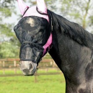 QHP Vliegenkap met afneembare neusflap | Minihorseshop