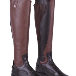 QHP Rijlaars Nina Adult wijd Bruin 42 | Minihorseshop