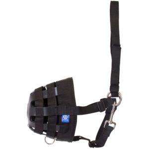Imperial Riding Grasmasker met plaat Zwart | Minihorseshop