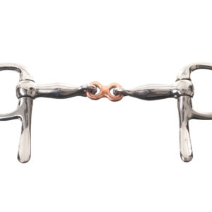 MHS Dubbel Gebroken Halve Kneveltrens Koper Middenstuk | Minihorseshop