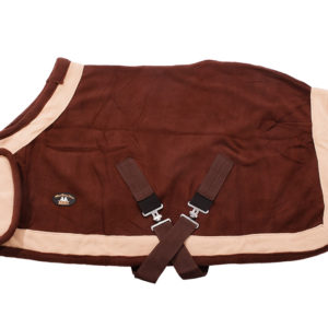 MHS Show Fleecedeken Met Borstflap Bruin | Minihorseshop