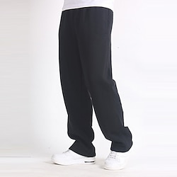 Voor heren Fleece broek Joggingbroeken Jogger Broek Elastische taille Recht been Effen Kleur Effen Ademend Comfortabel Volledige lengte Buitensporten Alledaagse kleding Casual / sportief Sportkleding miniinthebox | Minihorseshop