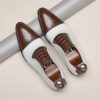 Voor heren Oxfords Retro Formele Schoenen Grote maten Wandelen Casual Dagelijks Toimisto ura Feesten Uitgaan Synthetisch Leder Comfortabel Korte laarsjes / Enkellaarsjes Veters Zwart Wit Bruin miniinthebox | Minihorseshop